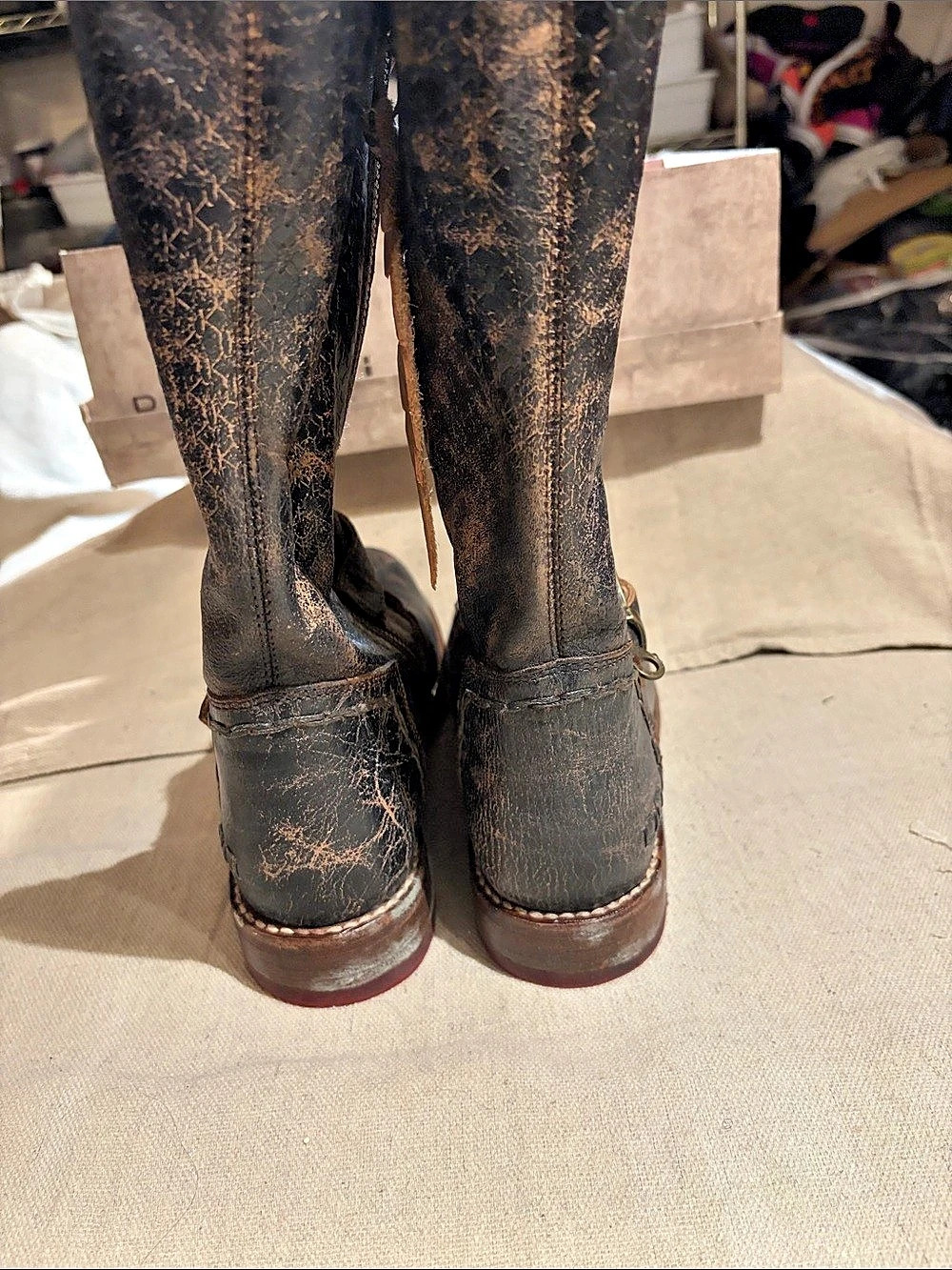BED|STÜ Women's Brown Leather Boots - Picture 3 of 8